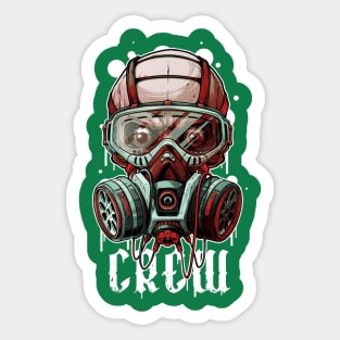 mask crew Sticker